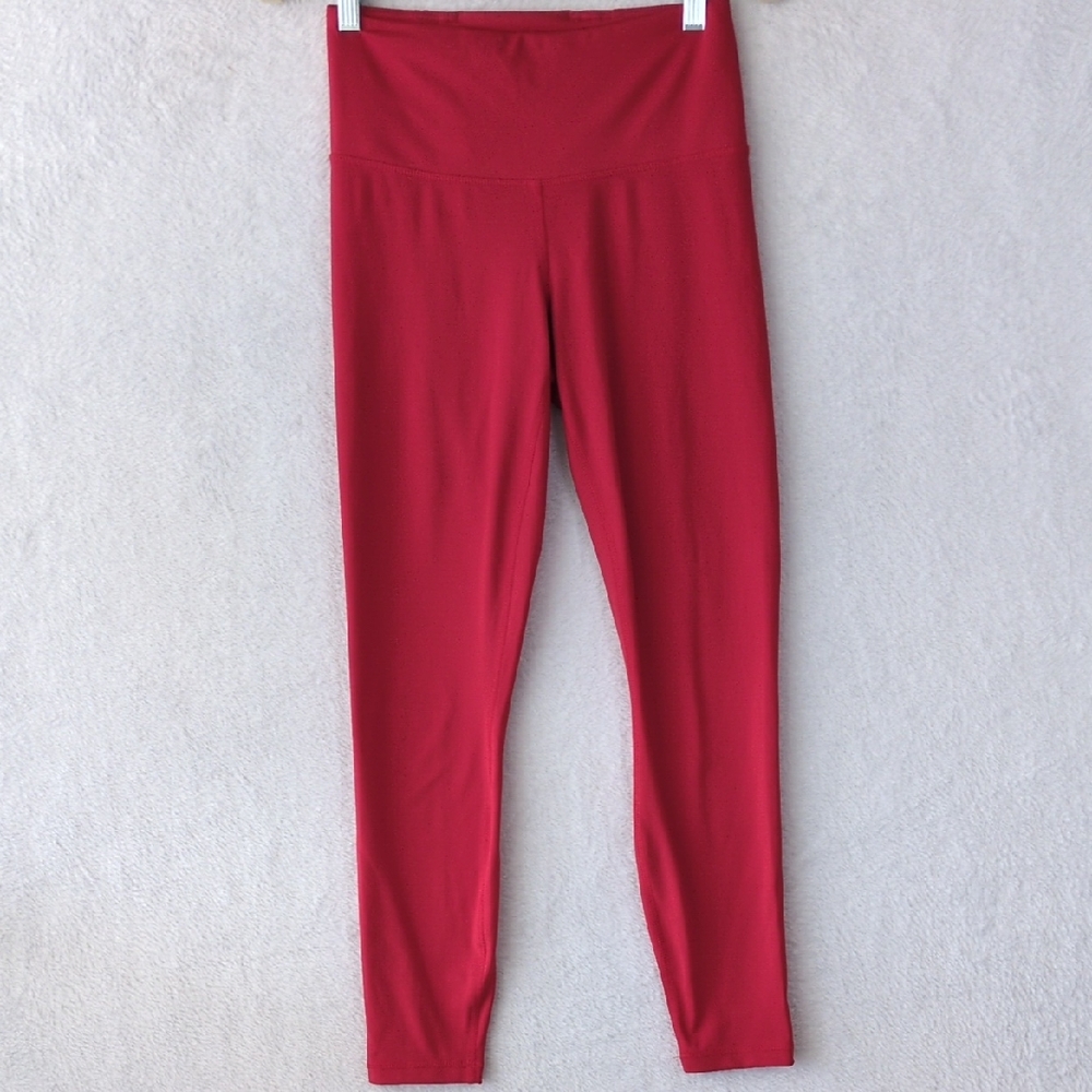 90 Degrees Women's Vibrant Red Athletic Yoga‎ Leggings Size S